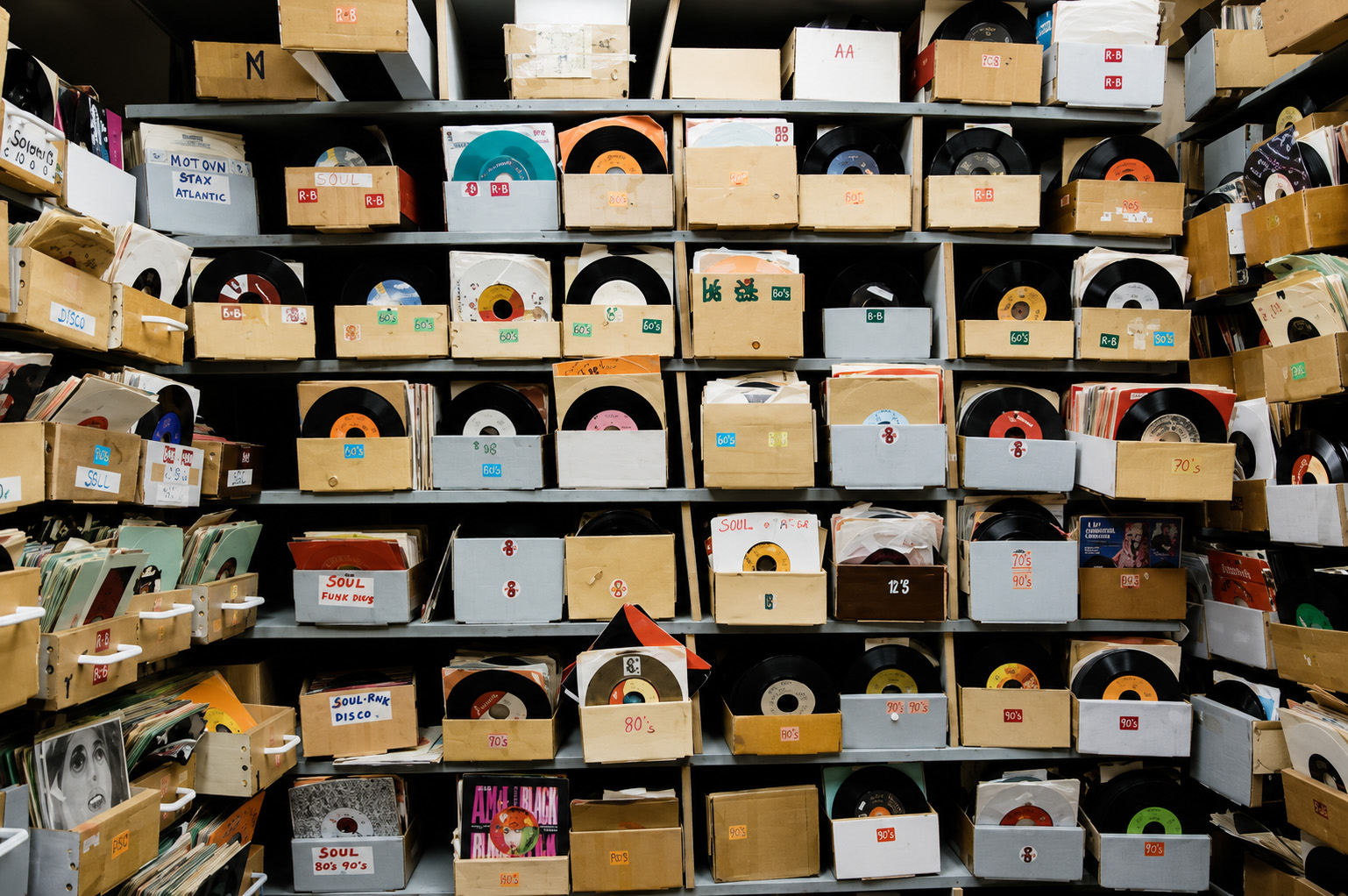 Selection of soul records