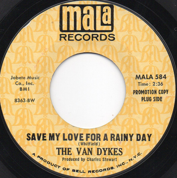 The Van Dykes Save My Love For a Rainy Day